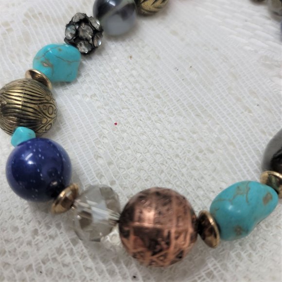 Colorful Necklace with Interesting Beads New Direction - Picture 3 of 9